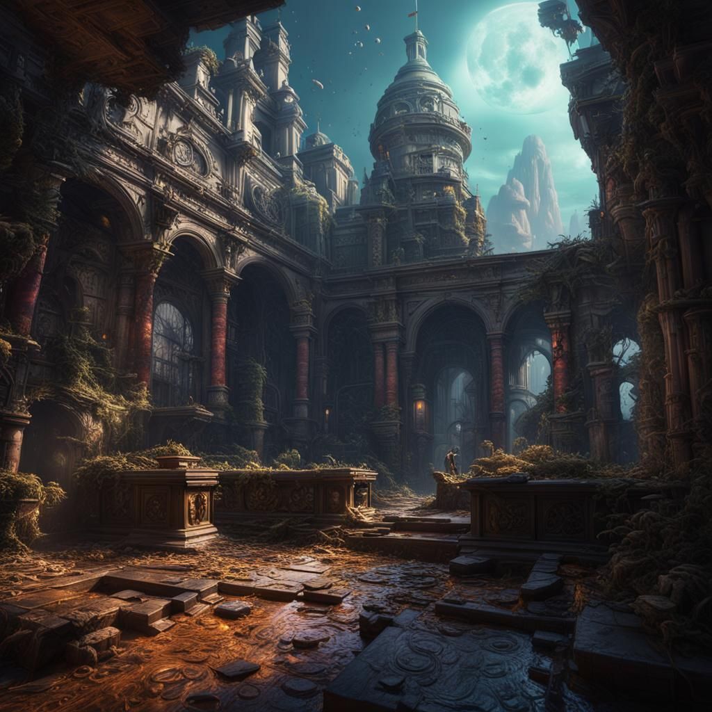 Realistic Neon in Laboratory as Detailed Matte Painting