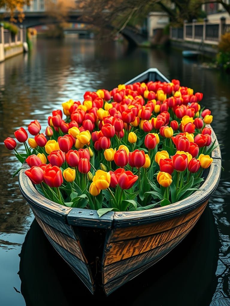 Surreal Tulip Riverboat in Aesthetic Pro Close-Up