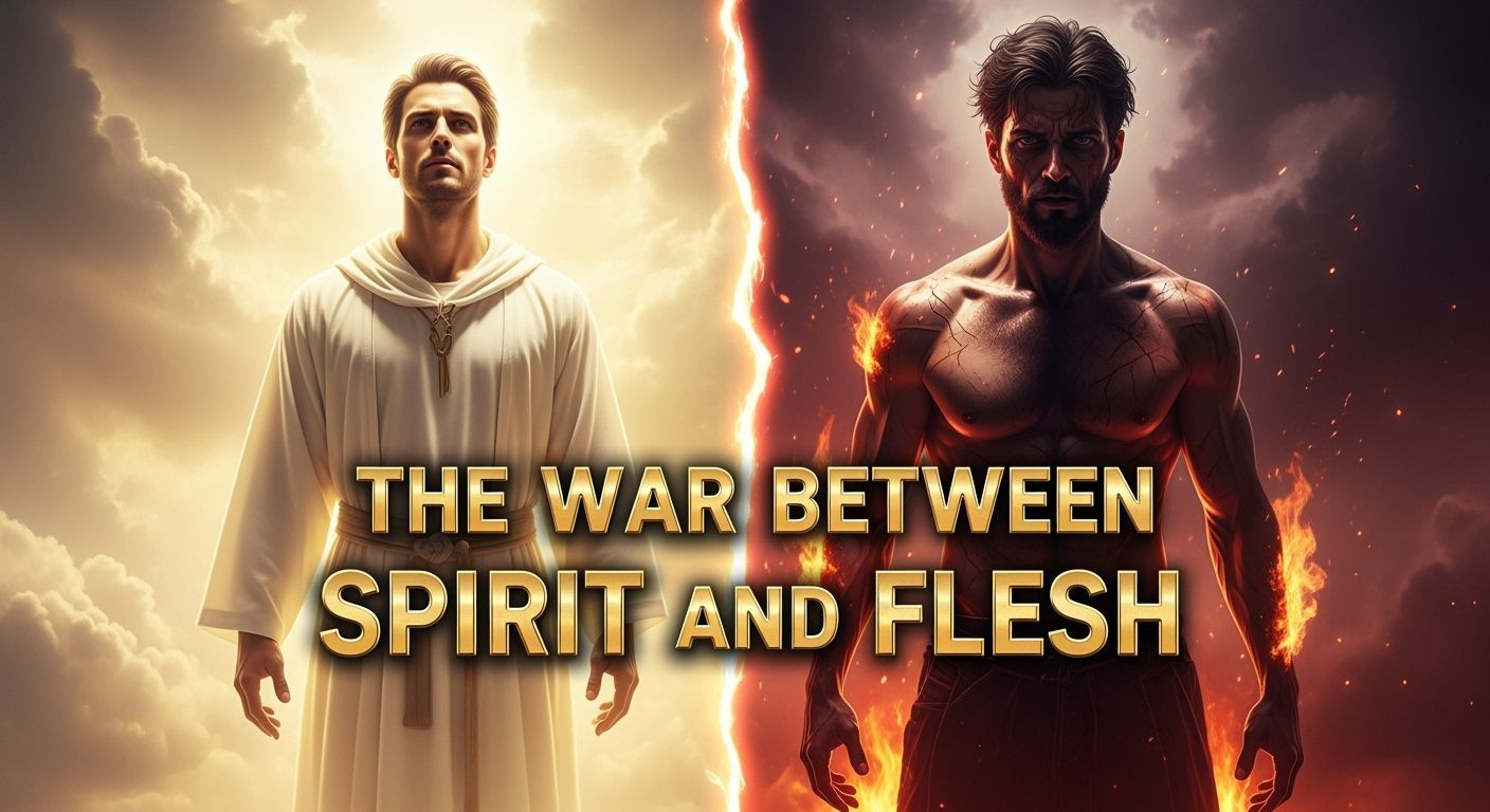War Between Spirit and Flesh: Dramatic Split-Scene