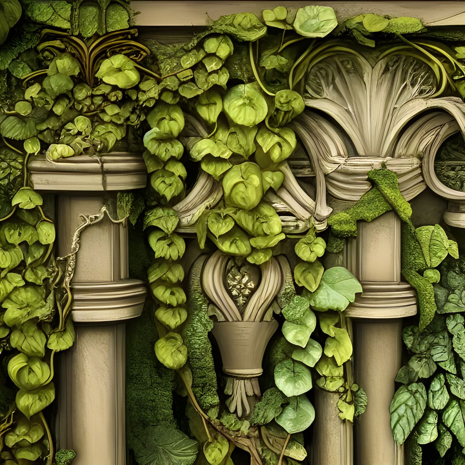Vines and moss