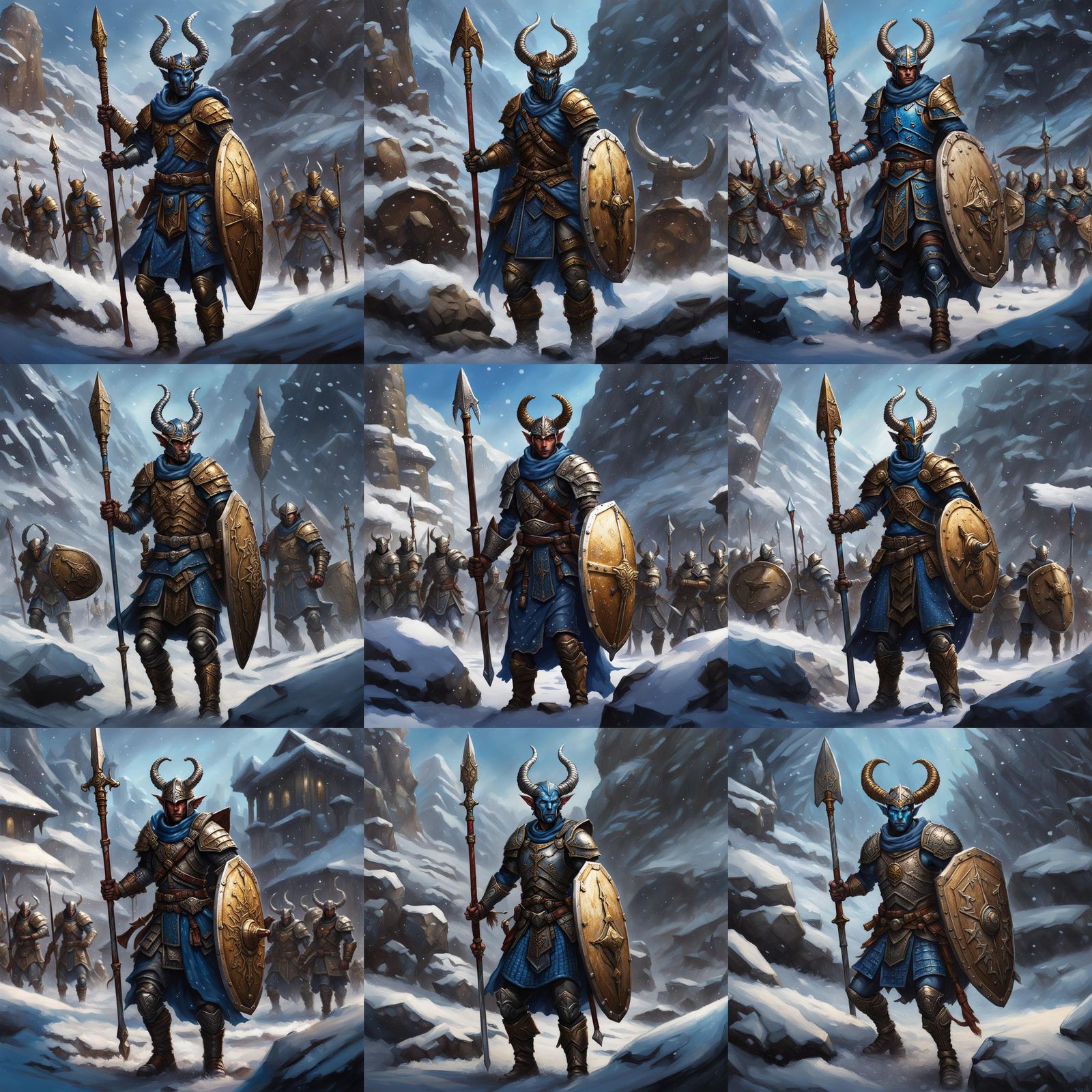 Tiefling Legionary in Dark Fantasy Style