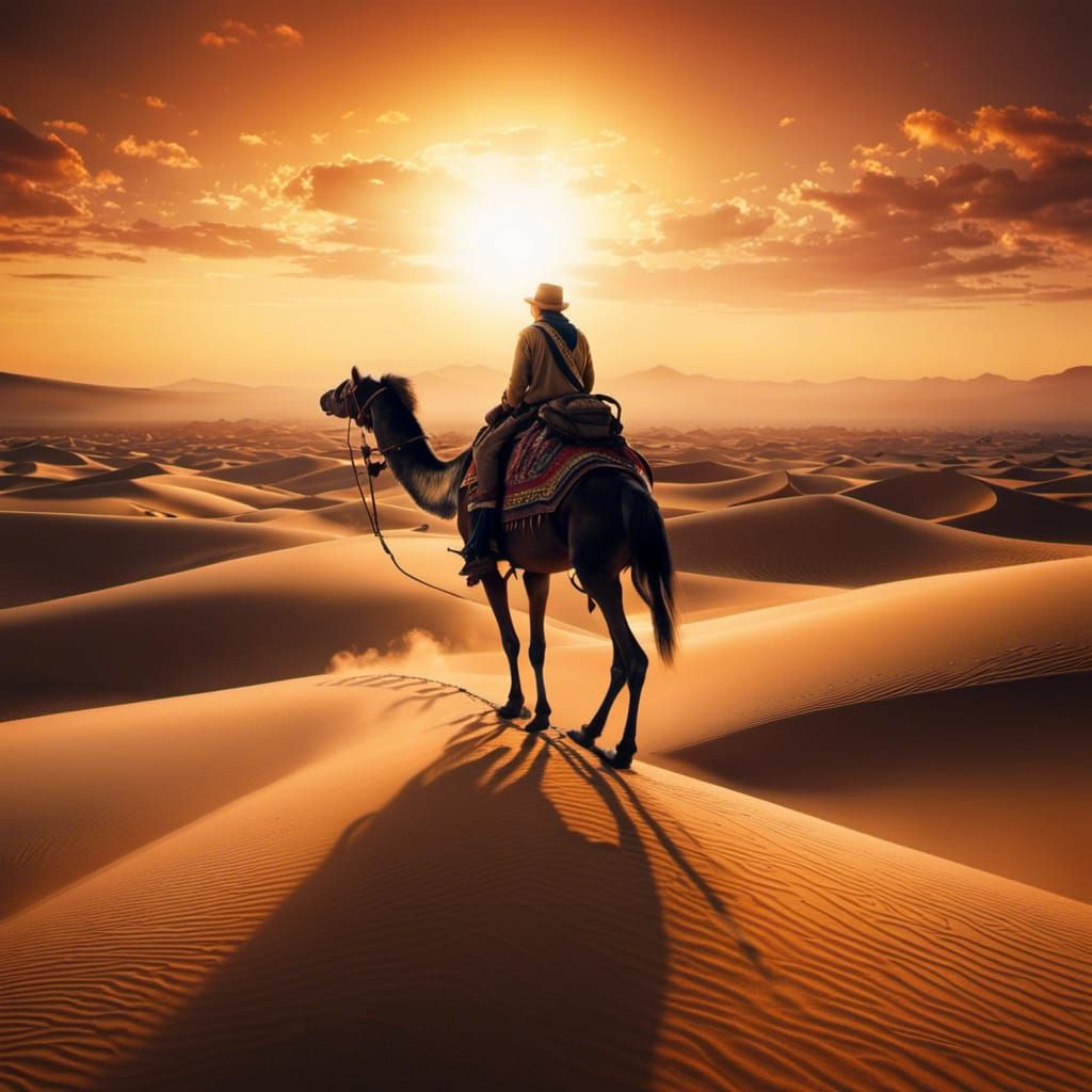 Bedouin Camel Ride at Desert Sunset