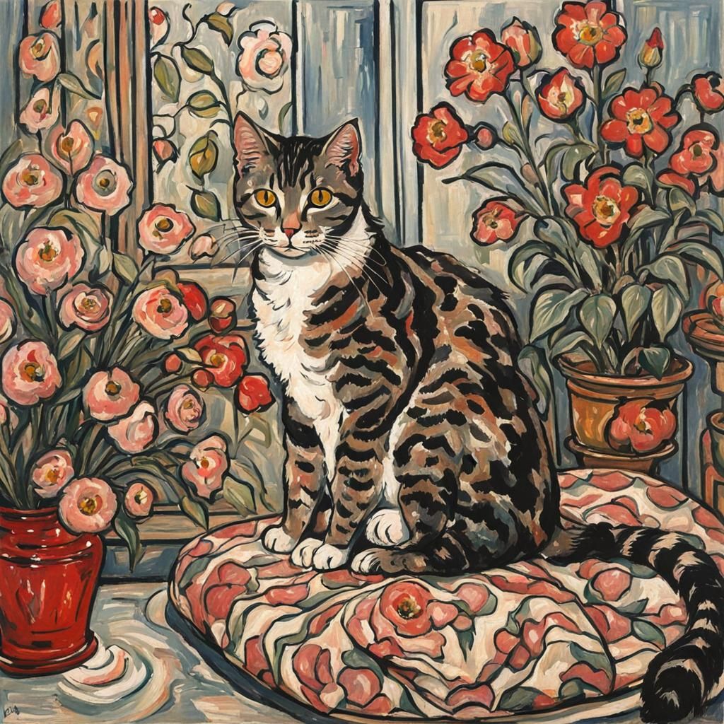 Bold, Expressive Portrait in the Style of John Bratby