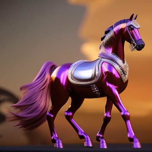 Fantastical Robotic Horse in 3D Digital Art