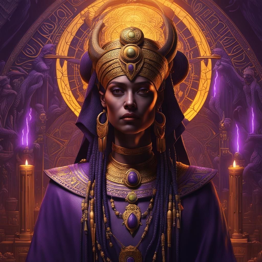 Nephthys in Esoteric Dark Fantasy Style