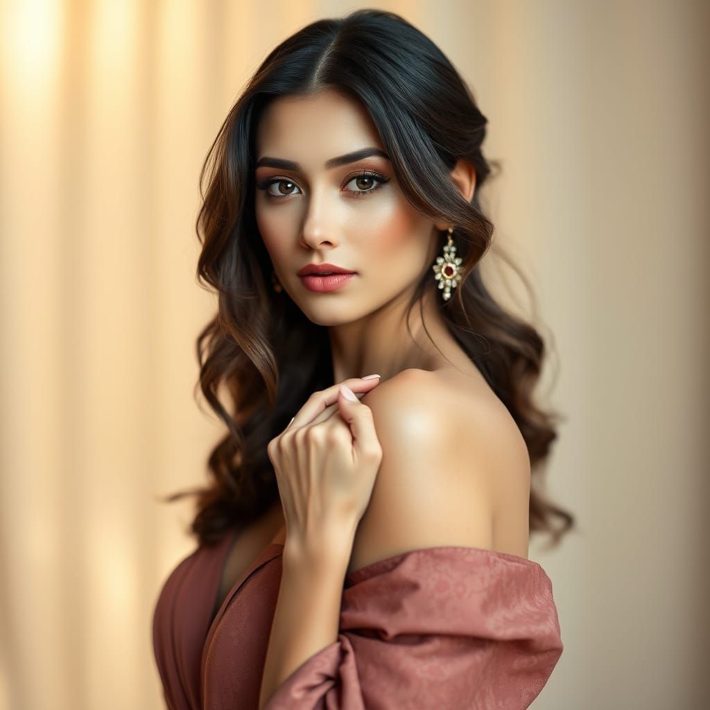 Elegant Woman Portrait in Soft Natural Lighting