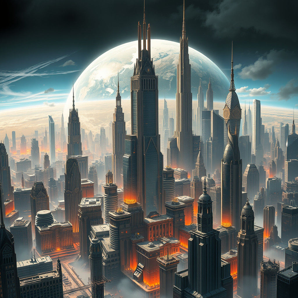 Futuristic Metropolis Conquering the World