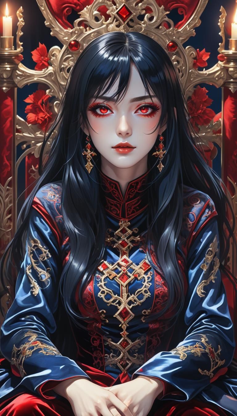 Gothic Goddess in Velvet Regalia