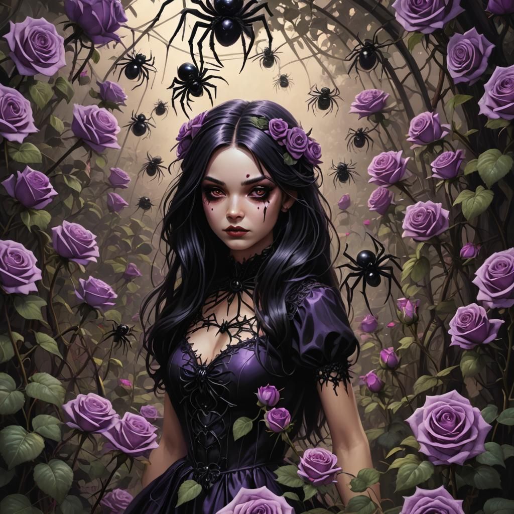 Spider Princess in Rose Garden, Sinister Art