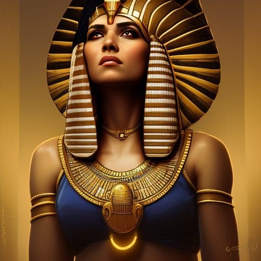 Cleopatra Portrait in Hyperdetailed Digital Art Style