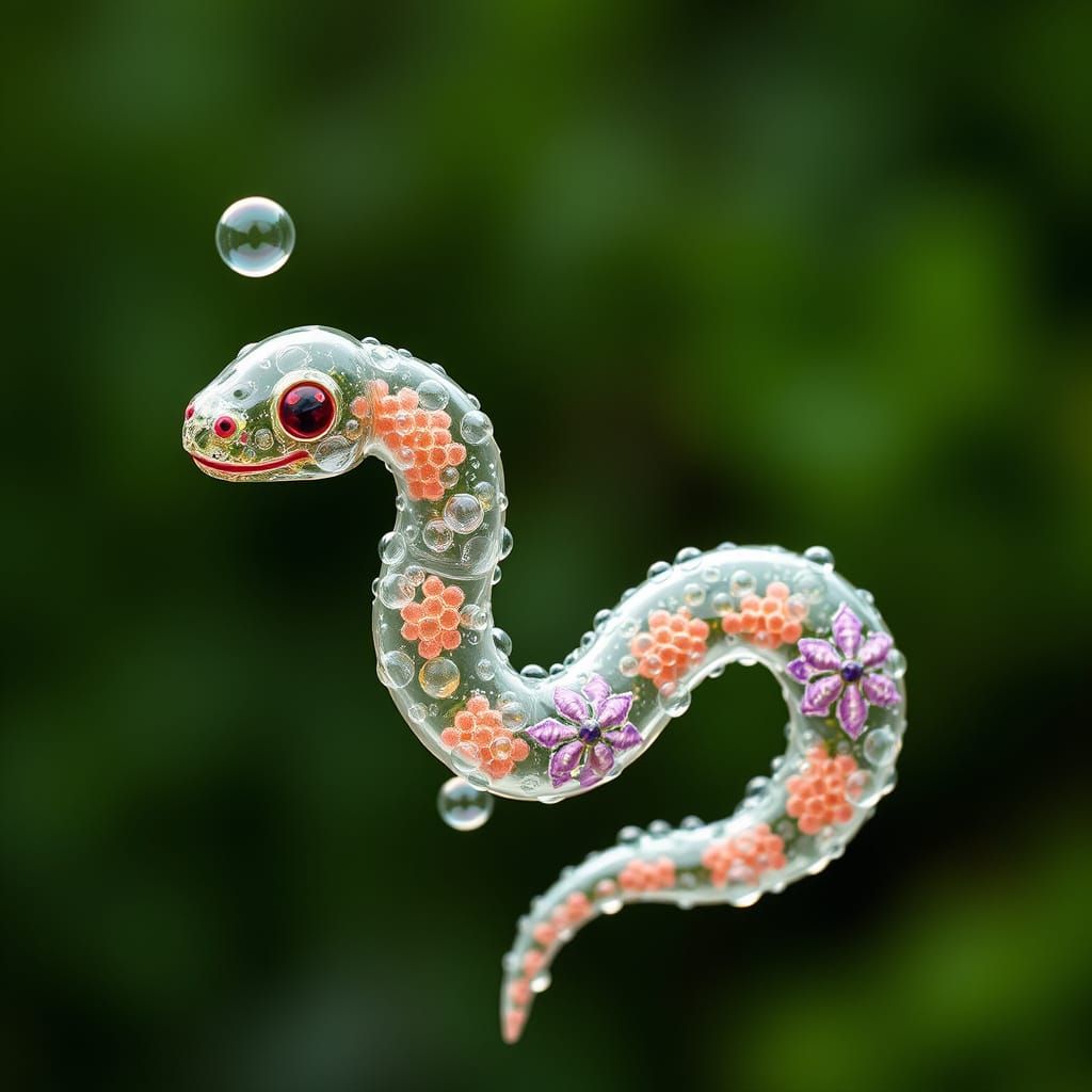Bubble Snake: An AI-Generated Wonder