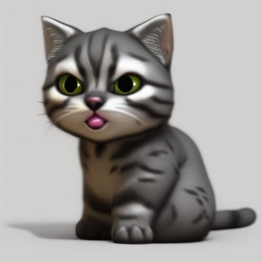 Cutest Kitten: Trending 3D Rendered Art