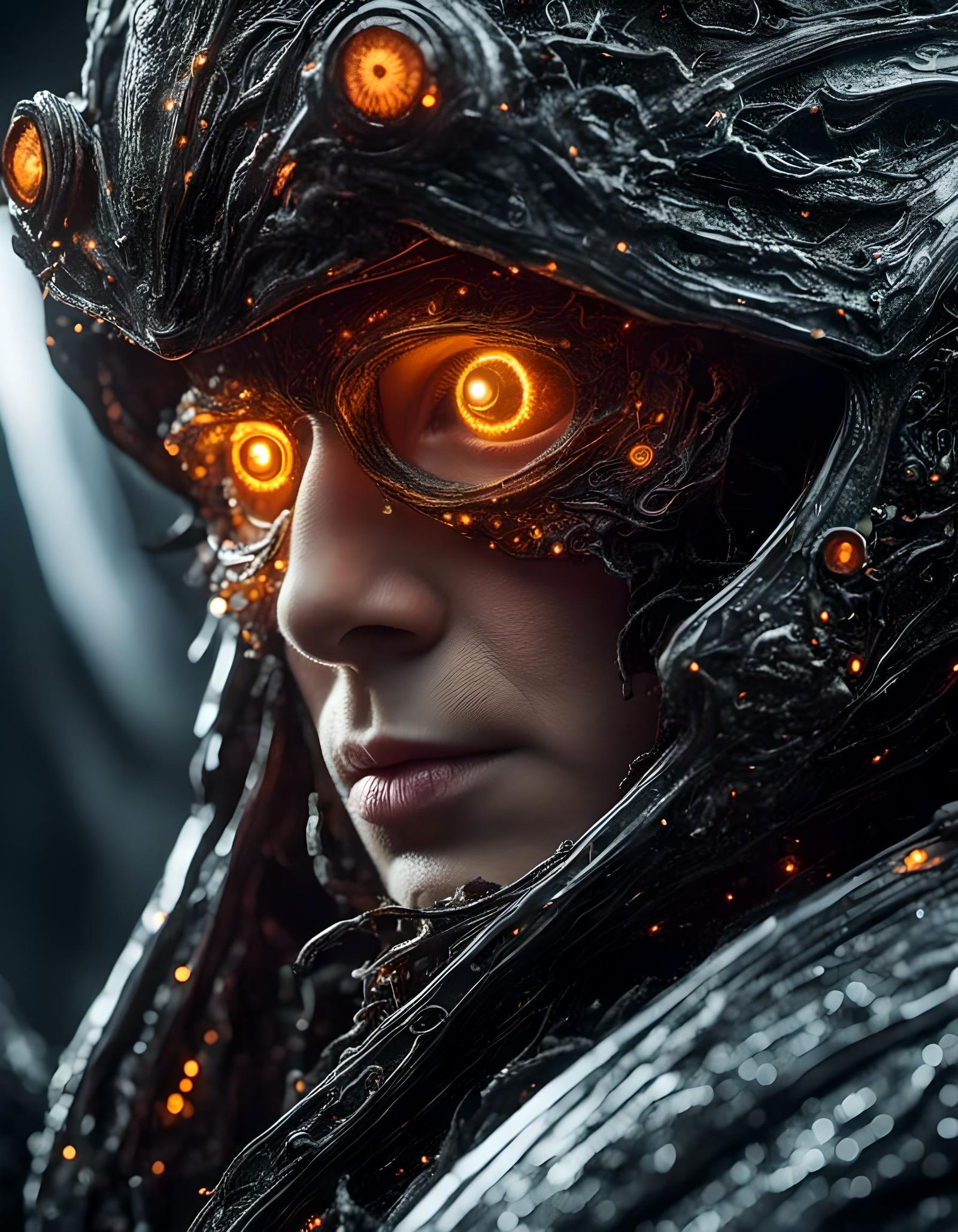 Extraterrestrial Portrait in Spaceship Setting