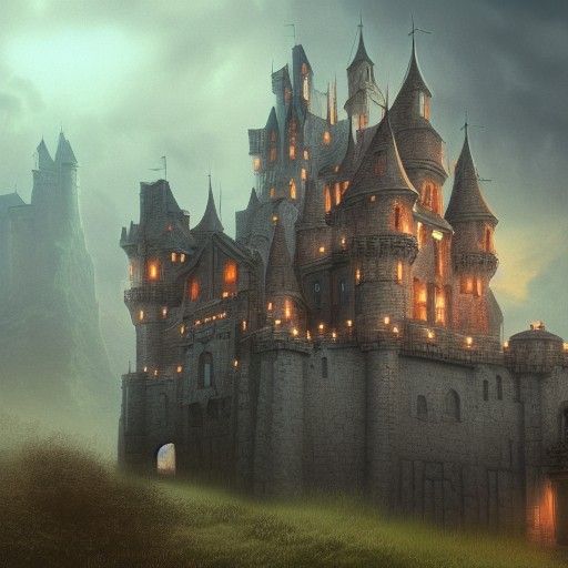 Horror Castle: Detailed Matte Painting