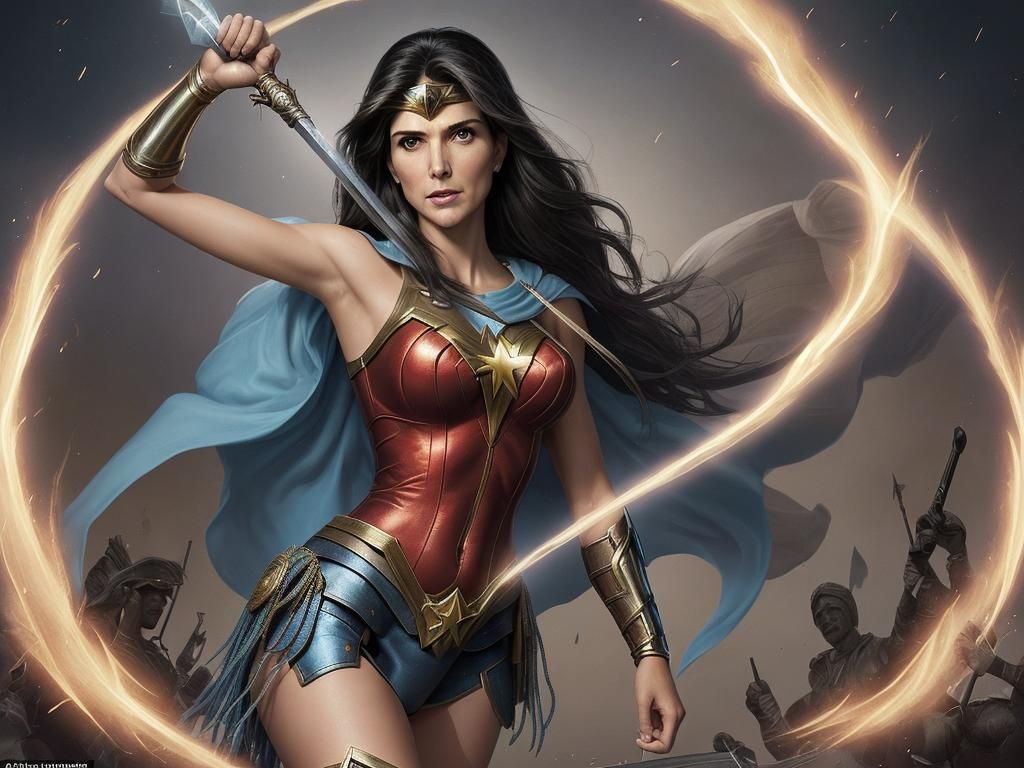 Nikki Haley as Diplomatic Wonder Woman in Comic Art