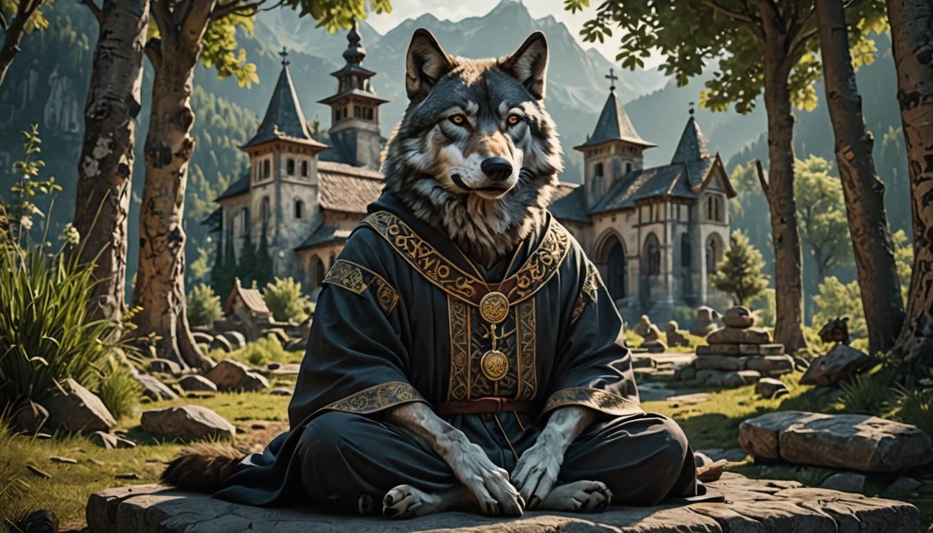 Aware wolf.... punny