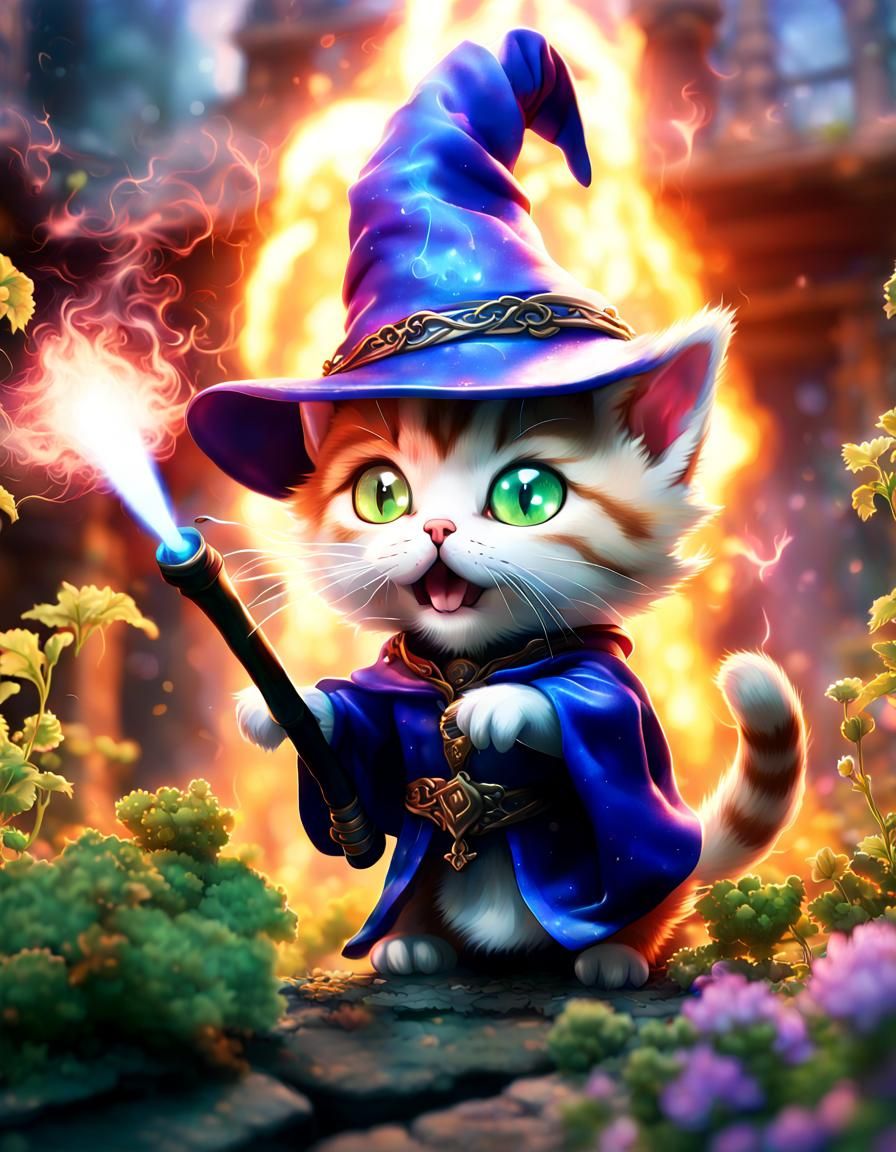 Kitten Wizard in Catnip Garden: Anime Key Visual
