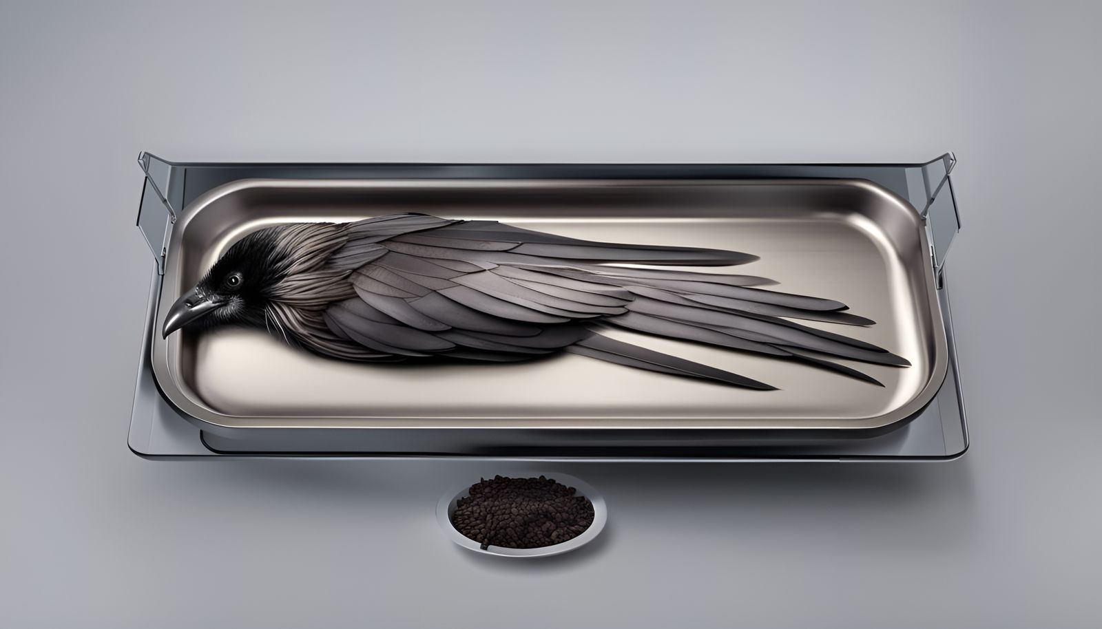 Freeze-Dried Crow Dissection on Anatomy Table