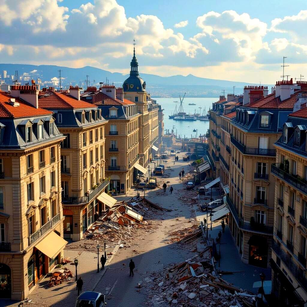 Geneva Devastation: Aerial View in Photorealistic 4K