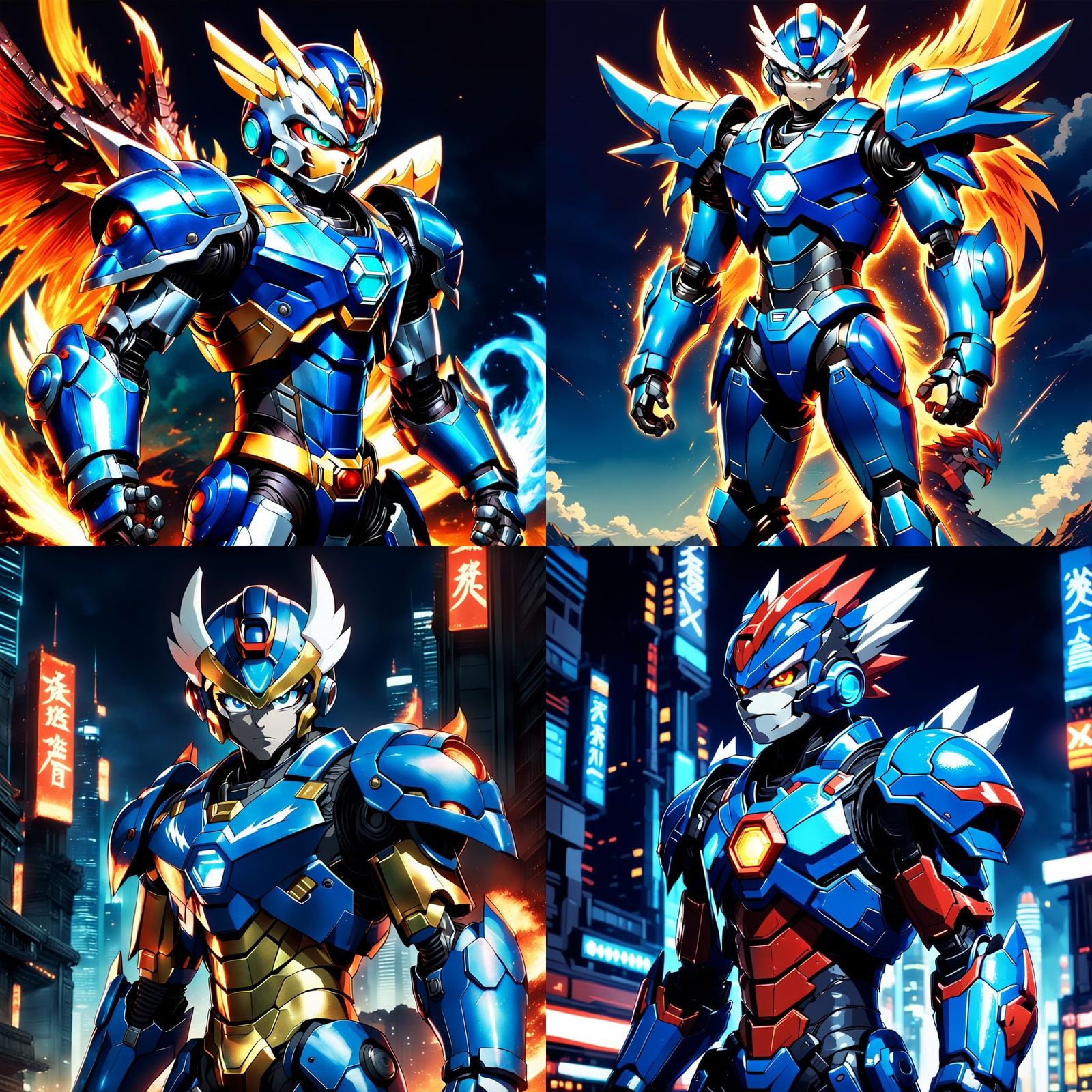 Mega Man X in Rathalos Armor: Anime Style