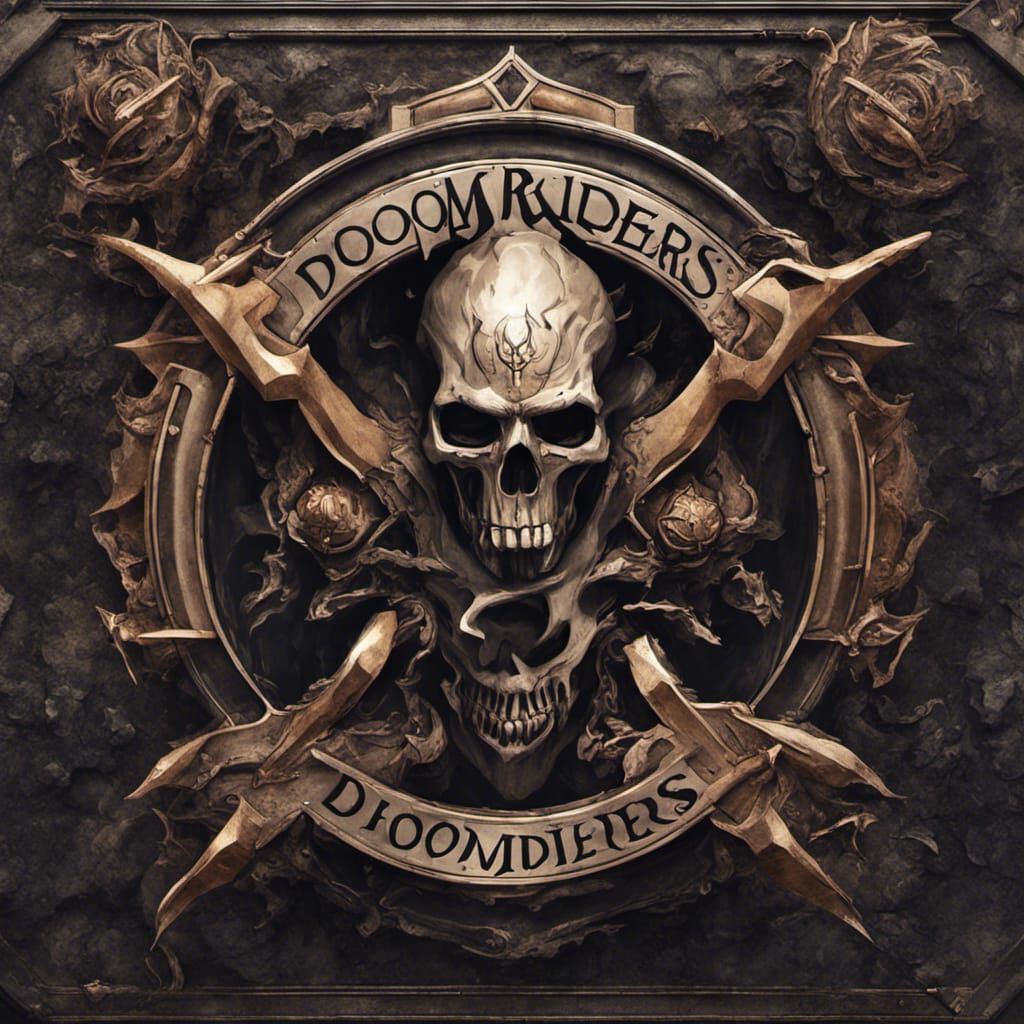 Doomriders Heavy Metal Band Logo Design