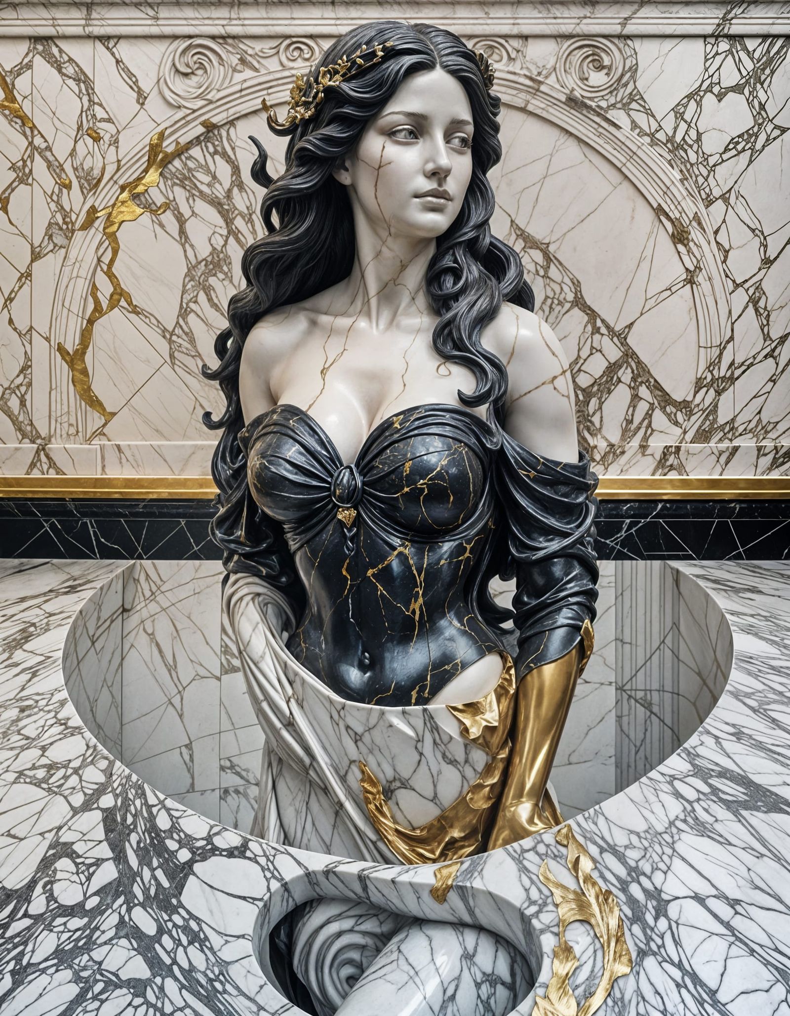 Marble Nudes in Alchemic Grand Opus, Academic Art