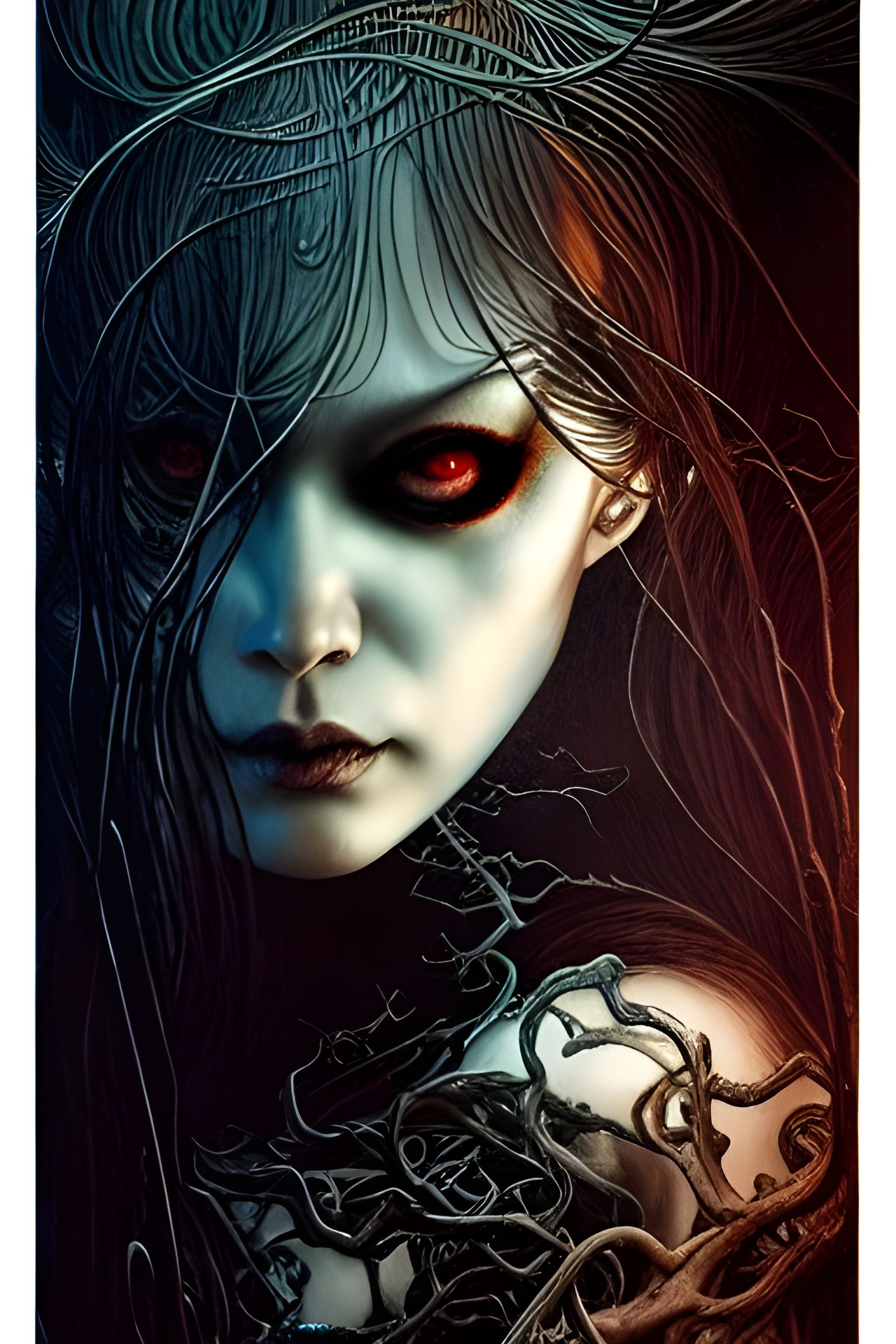 Eldritch Sinister Scene in Elegant Digital Style