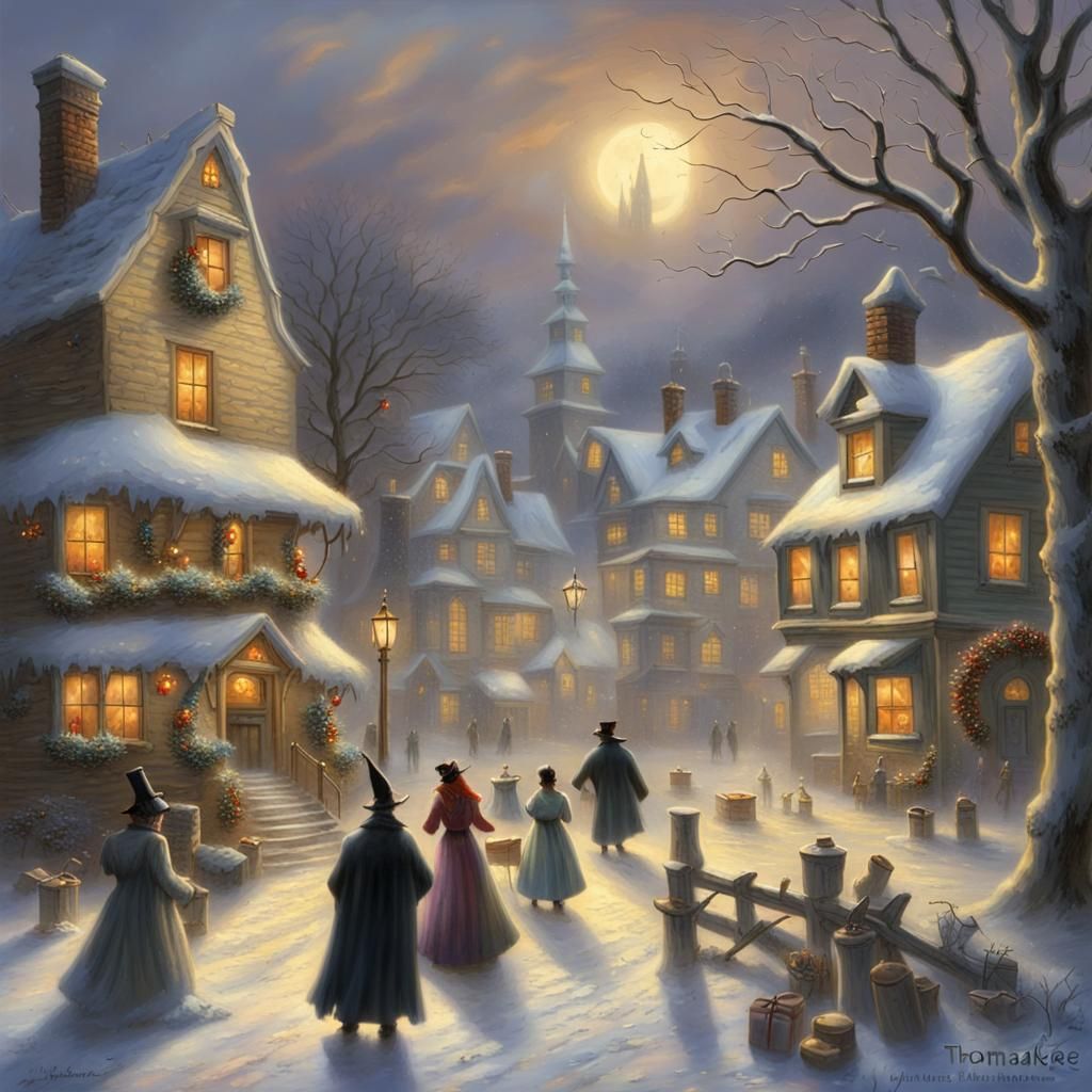 Haunted Village Christmas Tree Decoration