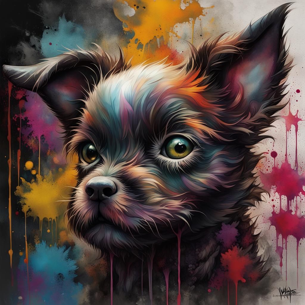 Chibi Wraith Puppy with Spooky Smile