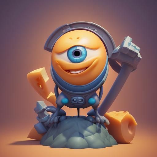 Cheese in 3D Animation Style