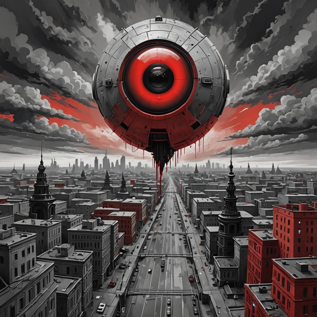 Dystopian St. Petersburg: AI Surveillance in Chiaroscuro