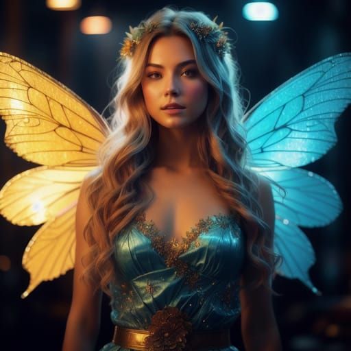 Gorgeous Woman in Dark Fantasy Landscape, Digital Art