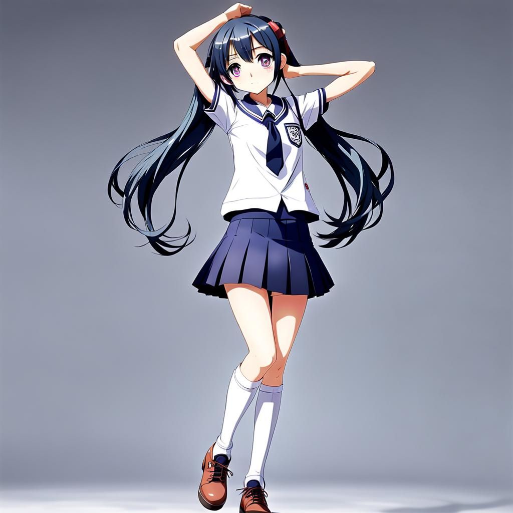 Anime Schoolgirl: Perfect AI-Generated Model