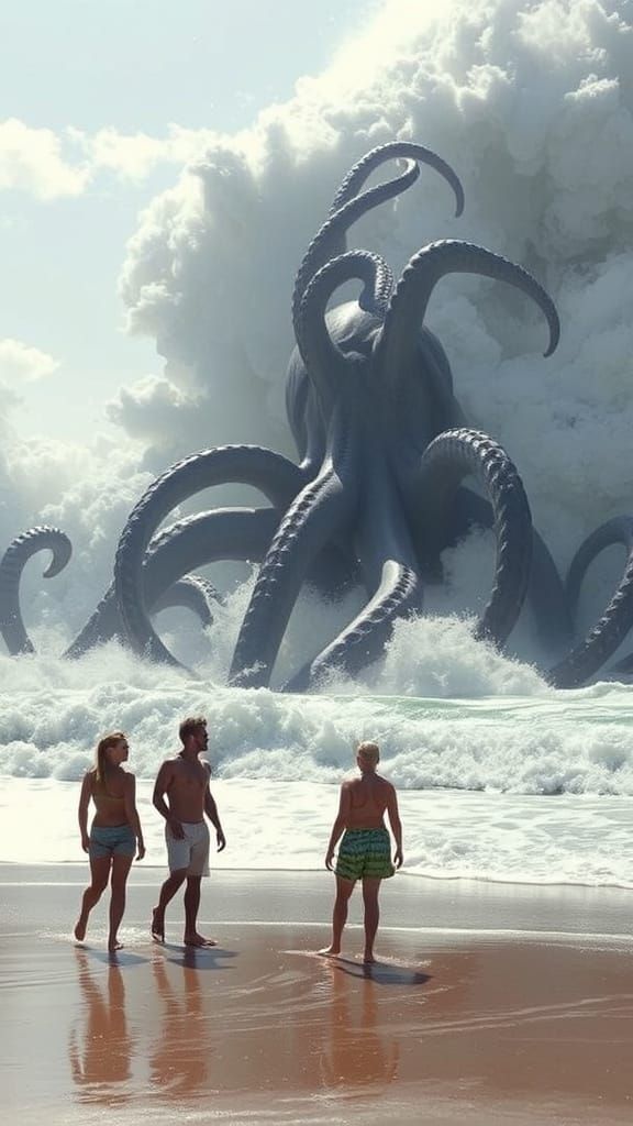 Kraken Emerges: Awe and Terror on the Shore