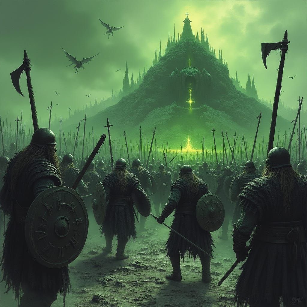 Epic Viking Battle Against Undead Horde