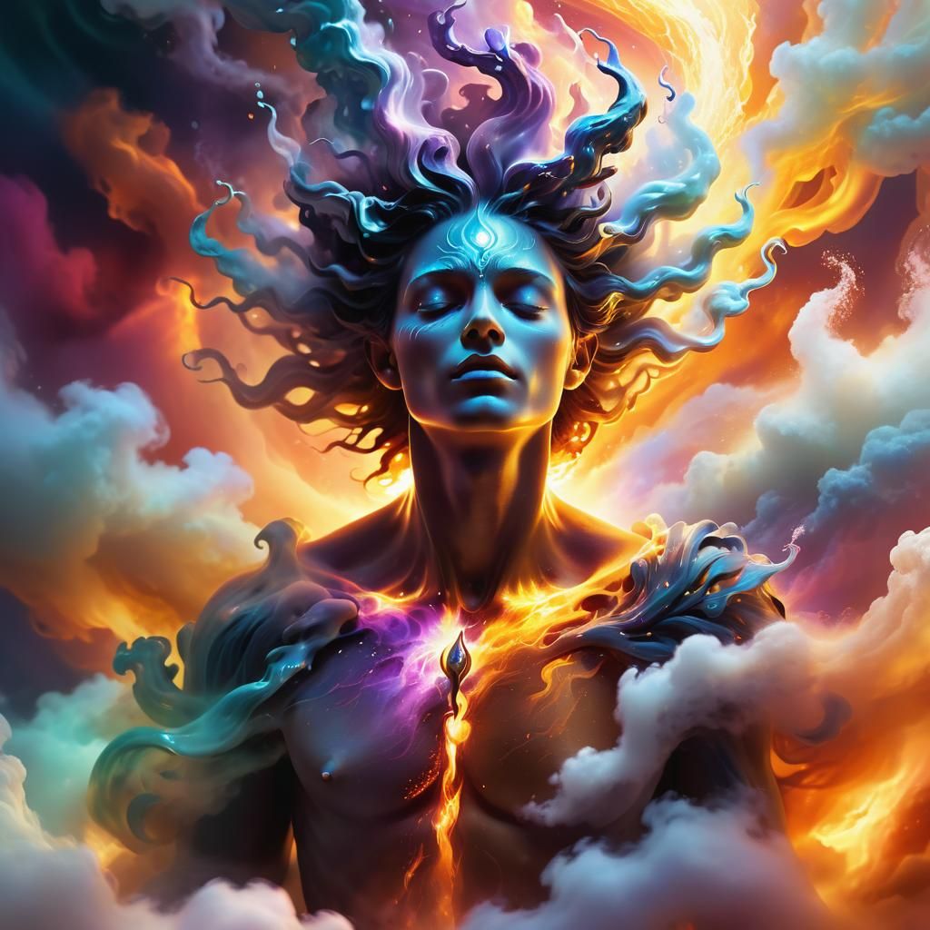 Ethereal Elemental Concept Art in Surreal Colors