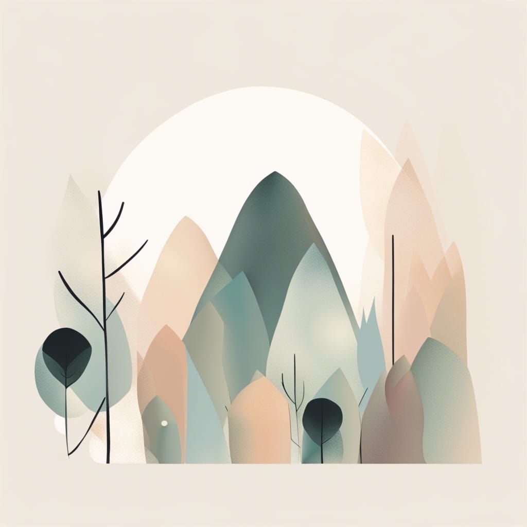 Minimalist Boho Art in Muted Colors