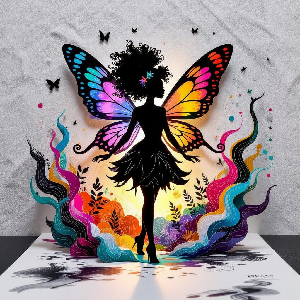 Afro Fairy Pop-Up Art Comes Alive