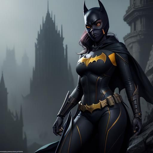 Detailed Batgirl Matte Painting in 8K
