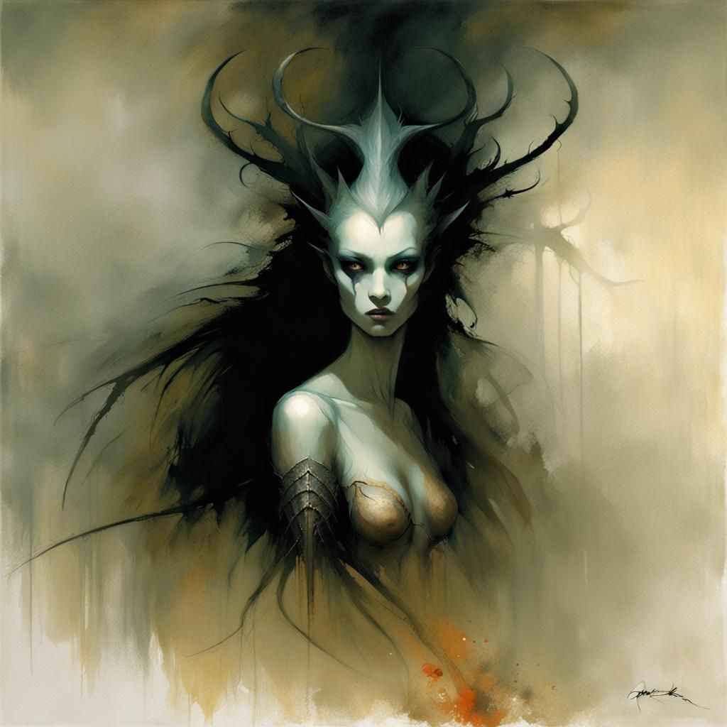 Grimdark Scene in Dark Fantasy Style