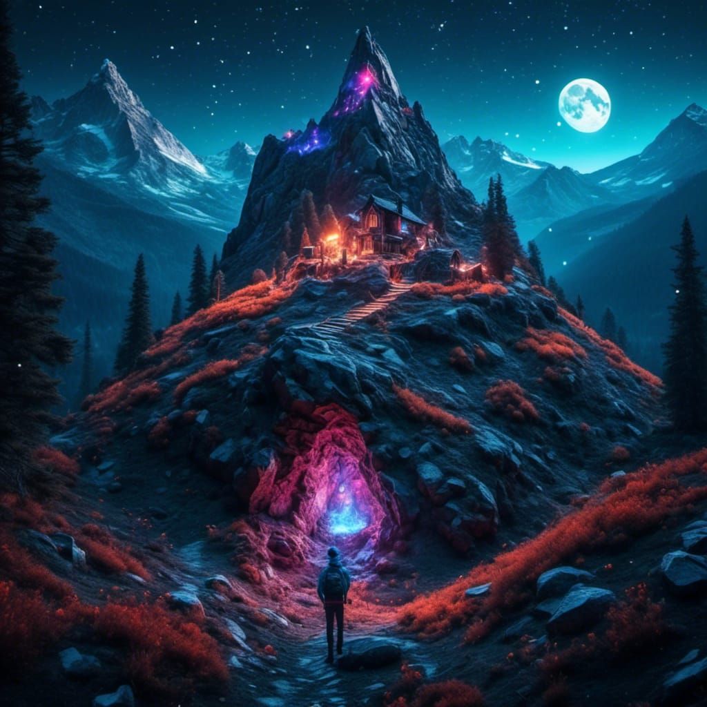 Pan, God of the Mountain Wilds, Detailed Matte Painting