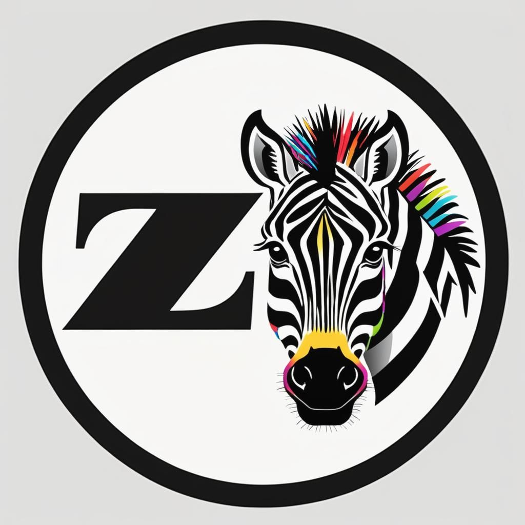 Zebra Logo in Bright Colors