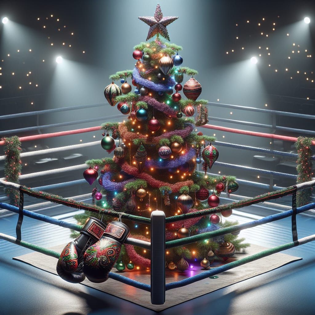 Luxuriant Christmas Tree Boxing Match