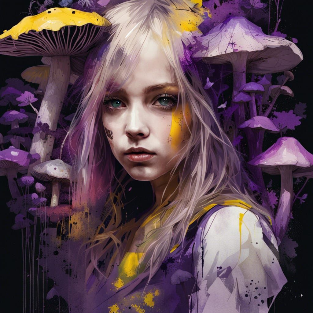 Alice in Wonderland Portrait with Shiny Aura