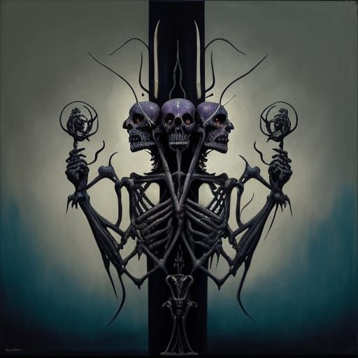 Surrealist Macabre Duel: A Dalí-esque Nightmare