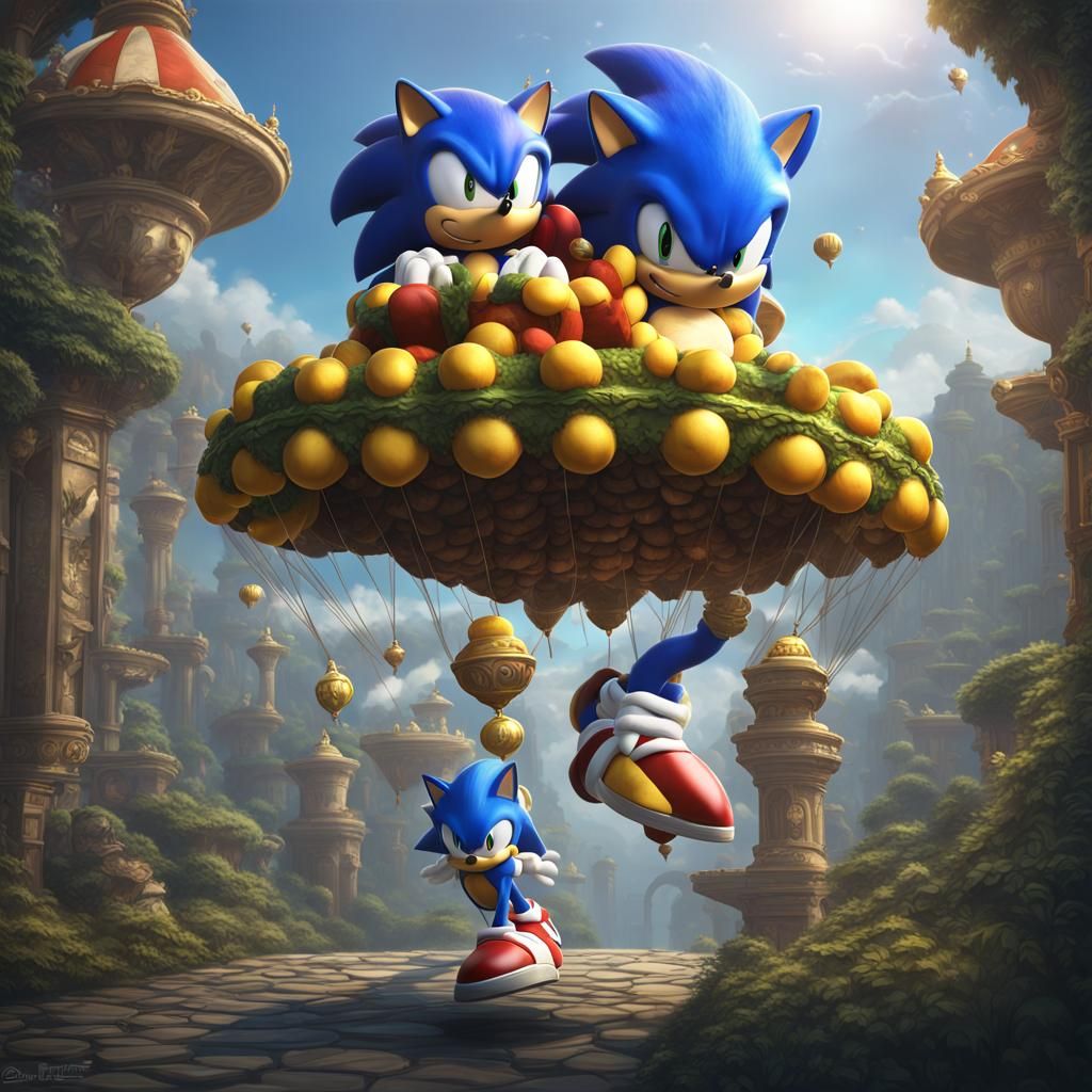 Sonic and Koopa Paratroopa Hand-Holding: Digital Art
