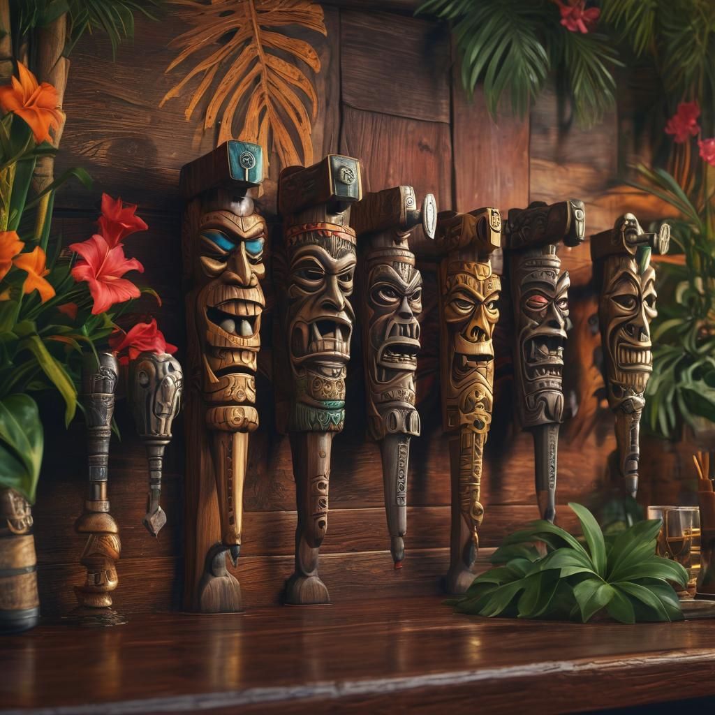Tiki Bar Scene in Digital Matte Painting