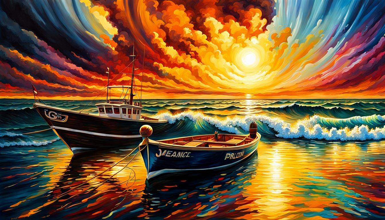 Elegant Golden Figure in Dramatic Lighting