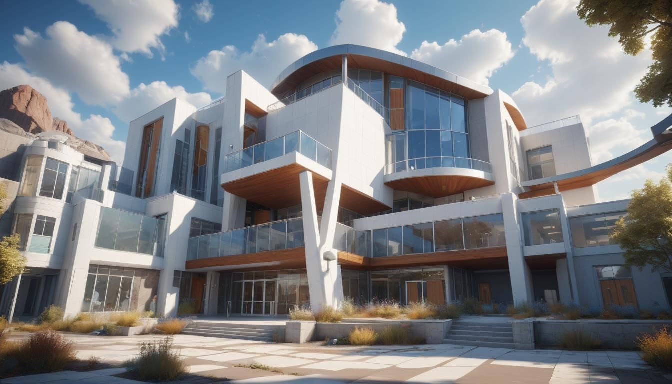 Modern Community Center Architecture in Unreal Engine 5