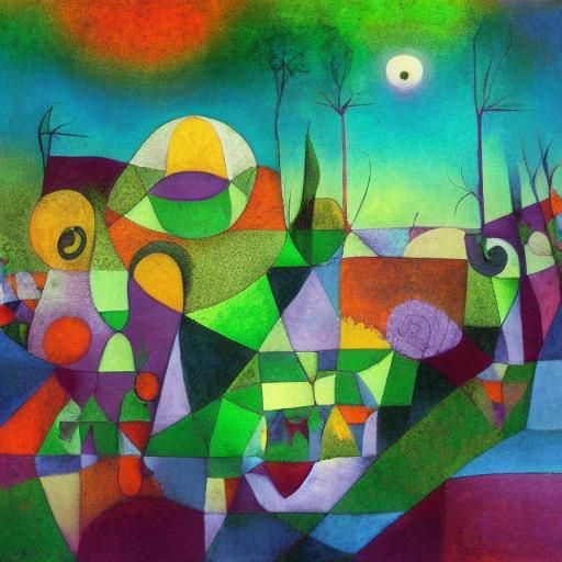 Cosmic Forest Meditation: An Astral Mixed Media Dreamscape